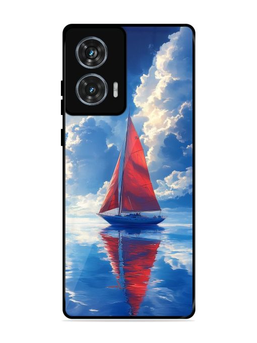 Crimson Sails Glossy Soft Edge Case for Motorola Moto Edge 50 Fusion (5G) Chachhi