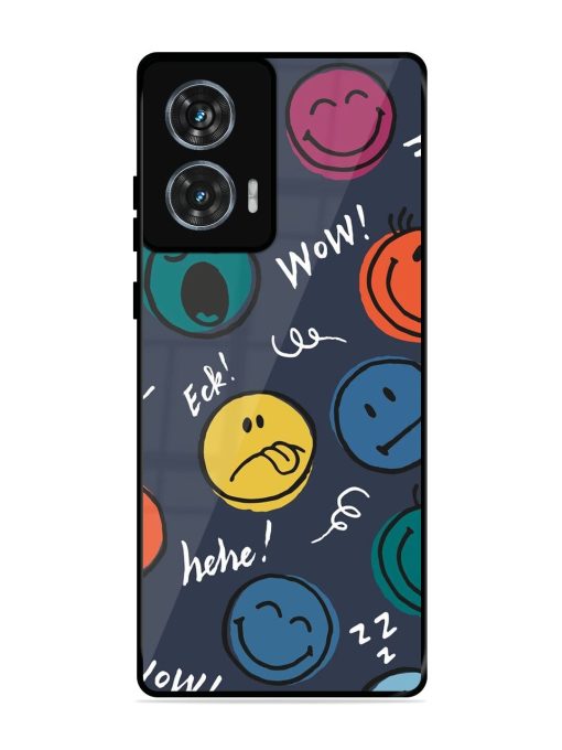 Emoticon Parade Glossy Soft Edge Case for Motorola Moto Edge 50 Fusion (5G) Chachhi