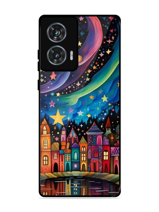 Starlit Village Glossy Soft Edge Case for Motorola Moto Edge 50 Fusion (5G) Chachhi