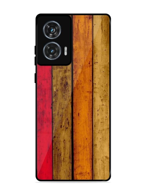 Colorful Woodgrain Glossy Soft Edge Case for Motorola Moto Edge 50 Fusion (5G) Chachhi