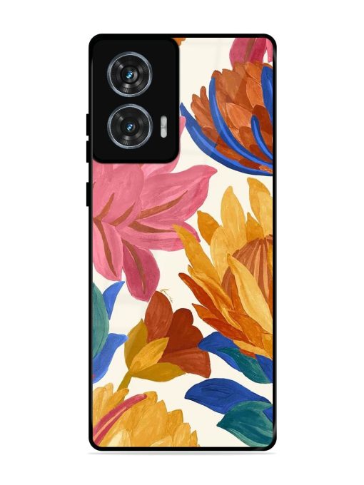 Blooming Tapestry Glossy Soft Edge Case for Motorola Moto Edge 50 Fusion (5G) Chachhi