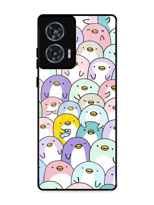 Penguin Party Glossy Soft Edge Case for Motorola Moto Edge 50 Fusion (5G) Chachhi