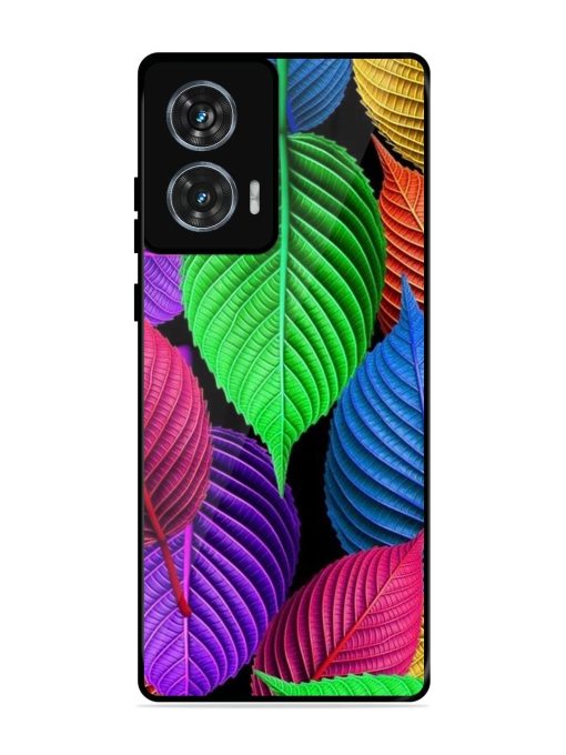 Rainbow Leaf Symphony Glossy Soft Edge Case for Motorola Moto Edge 50 Fusion (5G) Chachhi