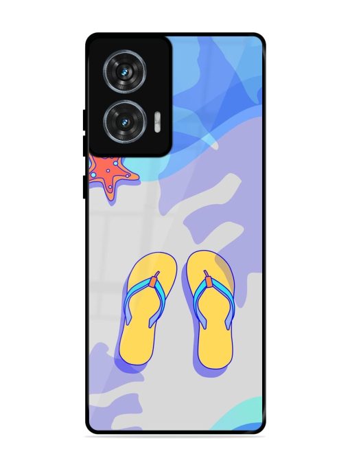 Sandy Toes And Salty Seas Glossy Soft Edge Case for Motorola Moto Edge 50 Fusion (5G) Chachhi