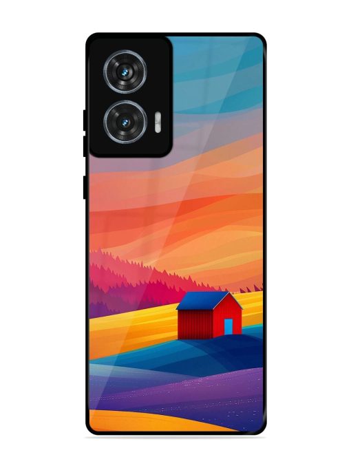 Sunset Solitude Glossy Soft Edge Case for Motorola Moto Edge 50 Fusion (5G) Chachhi