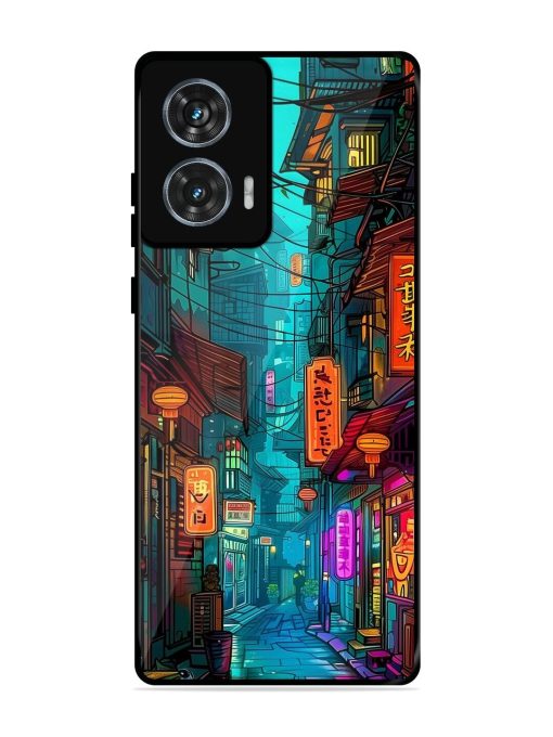 Neon Nightscape Glossy Soft Edge Case for Motorola Moto Edge 50 Fusion (5G) Chachhi