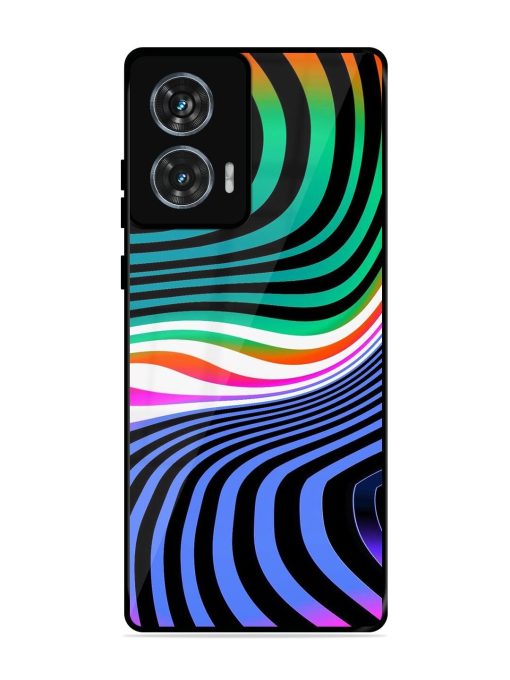 Psychedelic Waves Glossy Soft Edge Case for Motorola Moto Edge 50 Fusion (5G) Chachhi