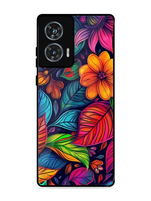 Rainbow Of Blooms Glossy Soft Edge Case for Motorola Moto Edge 50 Fusion (5G) Chachhi