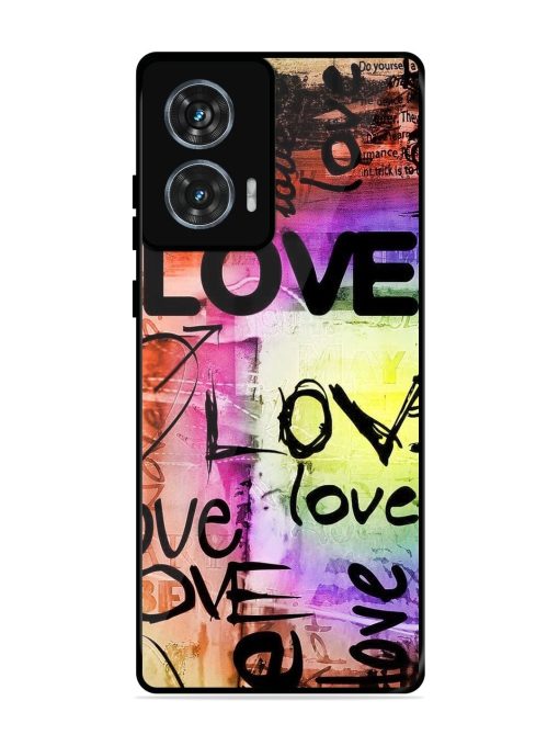 Love Graffiti Glossy Soft Edge Case for Motorola Moto Edge 50 Fusion (5G) Chachhi