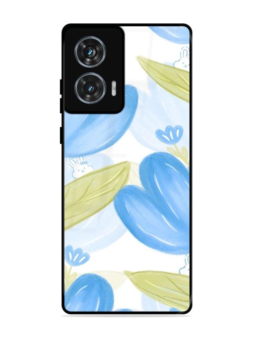 Bunny'S Blue Garden Glossy Soft Edge Case for Motorola Moto Edge 50 Fusion (5G) Chachhi