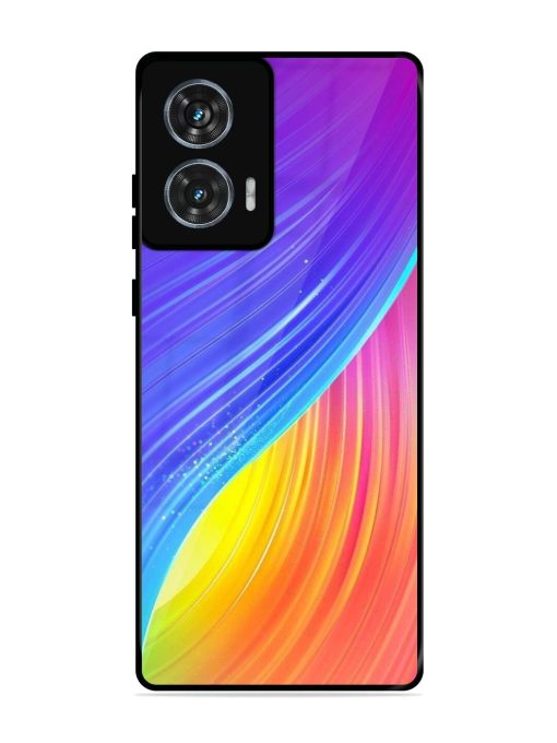 Neon Swirl Glossy Soft Edge Case for Motorola Moto Edge 50 Fusion (5G) Chachhi