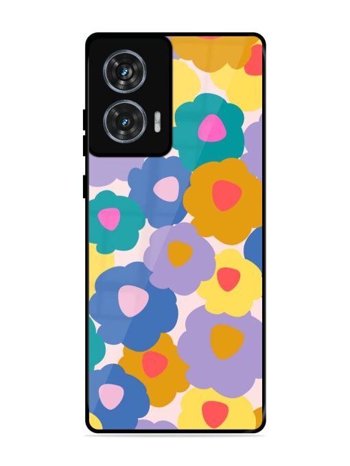 Flower Power Glossy Soft Edge Case for Motorola Moto Edge 50 Fusion (5G) Chachhi