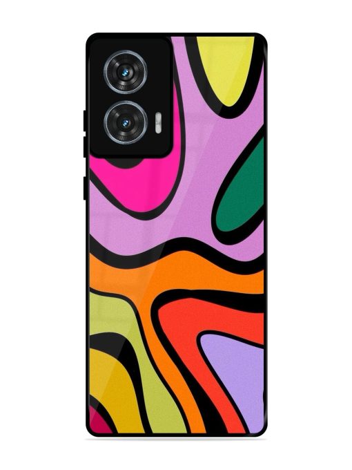 Groovy Swirls Glossy Soft Edge Case for Motorola Moto Edge 50 Fusion (5G) Chachhi