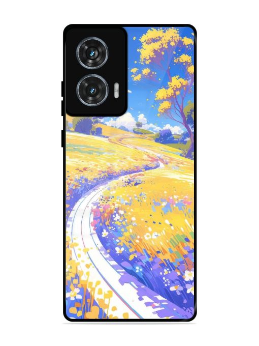 Vibrant Spring Meadow Glossy Soft Edge Case for Motorola Moto Edge 50 Fusion (5G) Chachhi