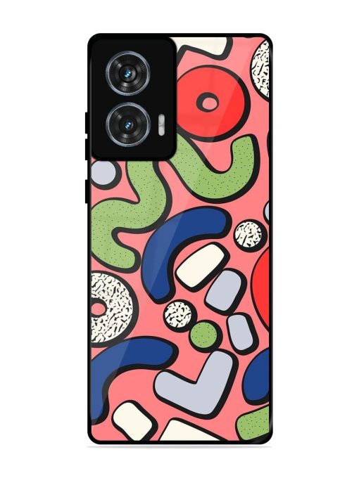 Groovy Geometric Shapes Glossy Soft Edge Case for Motorola Moto Edge 50 Fusion (5G) Chachhi