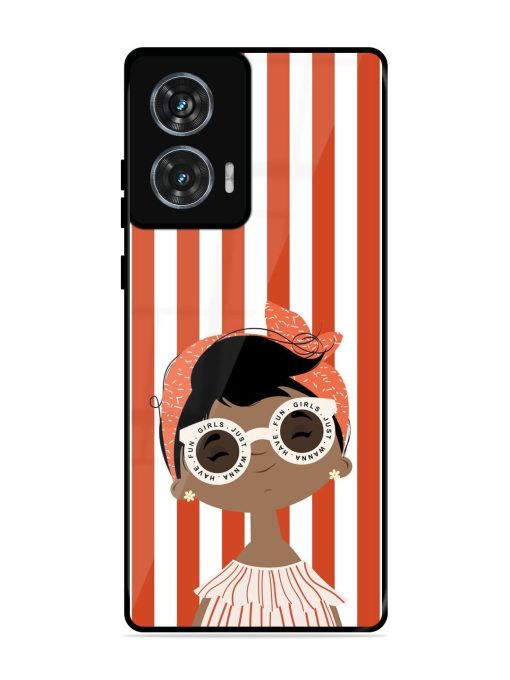 Girls Just Wanna Have Fun Glossy Soft Edge Case for Motorola Moto Edge 50 Fusion (5G) Chachhi