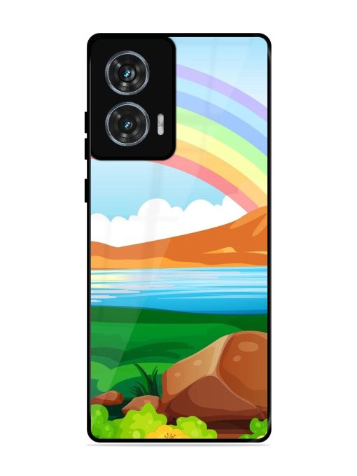 Rainbow Over The Lake Glossy Soft Edge Case for Motorola Moto Edge 50 Fusion (5G) Chachhi