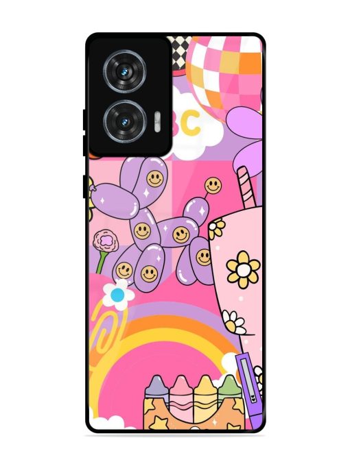 Whimsical Y2K Chaos Glossy Soft Edge Case for Motorola Moto Edge 50 Fusion (5G) Chachhi