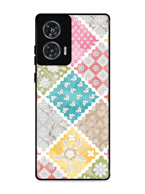 Patchwork Dreamscape Glossy Soft Edge Case for Motorola Moto Edge 50 Fusion (5G) Chachhi