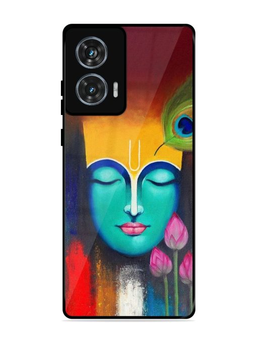 Divine Tranquility: The Face Of Krishna Glossy Soft Edge Case for Motorola Moto Edge 50 Fusion (5G) Chachhi