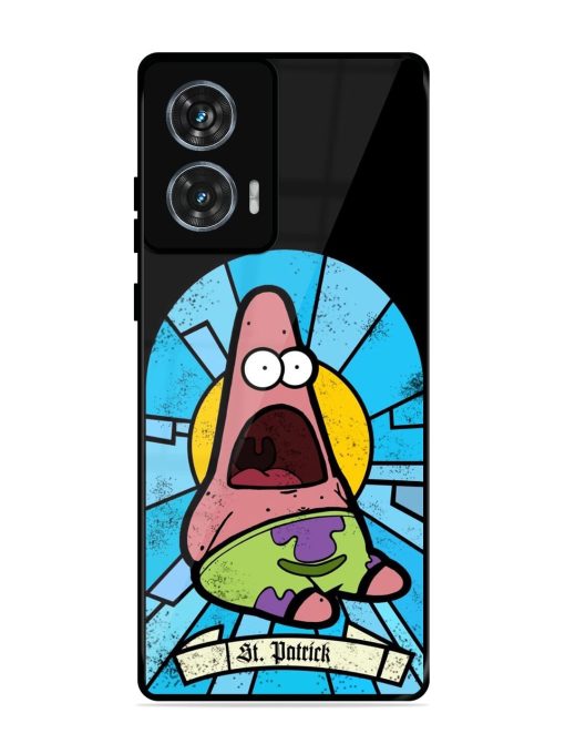 St. Patrick'S Day Stained Glass Patrick Star Glossy Soft Edge Case for Motorola Moto Edge 50 Fusion (5G) Chachhi