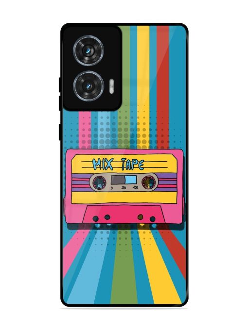 Retro Cassette Tapes Glossy Soft Edge Case for Motorola Moto Edge 50 Fusion (5G) Chachhi