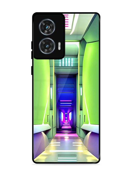 Neon Corridor Glossy Soft Edge Case for Motorola Moto Edge 50 Fusion (5G) Chachhi