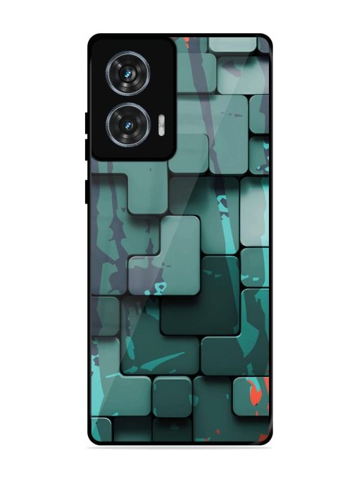 Abstract Geometric Mosaic Glossy Soft Edge Case for Motorola Moto Edge 50 Fusion (5G) Chachhi