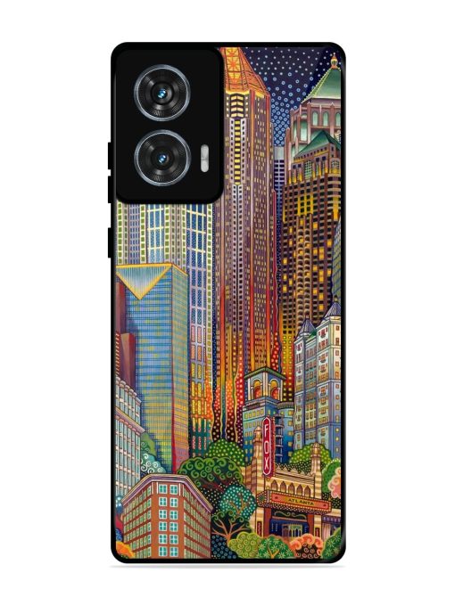 Neon Nightscape Glossy Soft Edge Case for Motorola Moto Edge 50 Fusion (5G) Chachhi