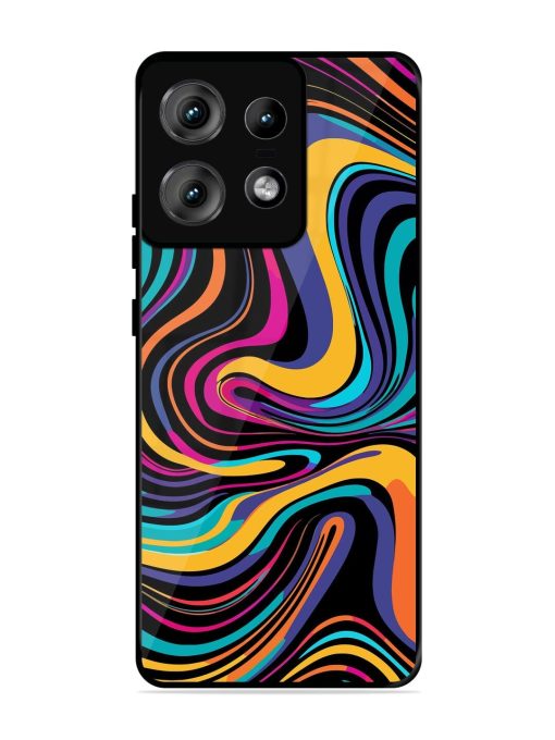 Psychedelic Swirl Glossy Soft Edge Case for Motorola Moto Edge 50 Pro (5G) Chachhi