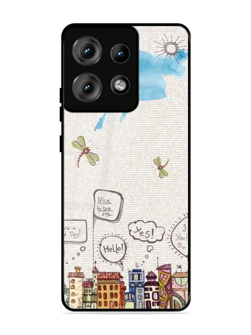 Doodle City Glossy Soft Edge Case for Motorola Moto Edge 50 Pro (5G) Chachhi