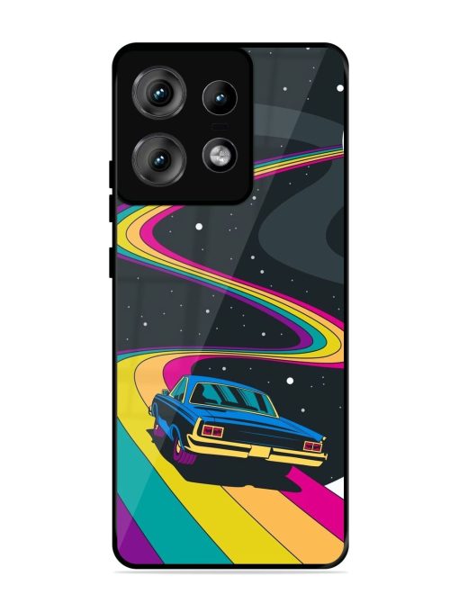 Rainbow Road Glossy Soft Edge Case for Motorola Moto Edge 50 Pro (5G) Chachhi