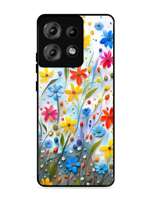 Vibrant Floral Glossy Soft Edge Case for Motorola Moto Edge 50 Pro (5G) Chachhi