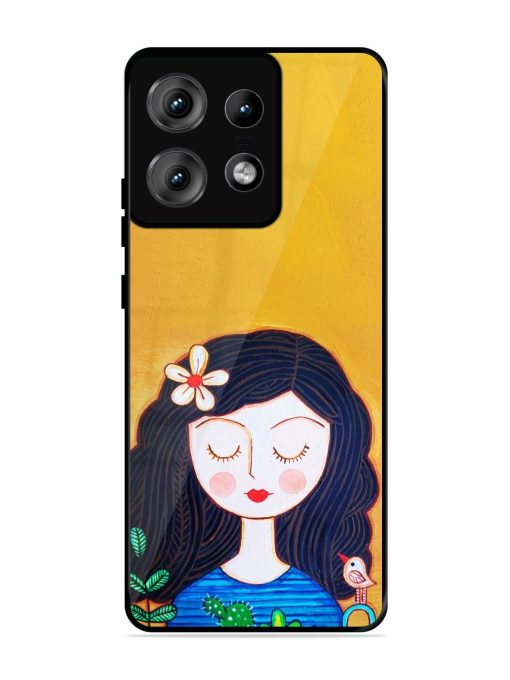 Girl Illustration Glossy Soft Edge Case for Motorola Moto Edge 50 Pro (5G) Chachhi