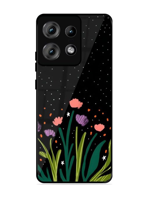 Midnight Bloom Glossy Soft Edge Case for Motorola Moto Edge 50 Pro (5G) Chachhi