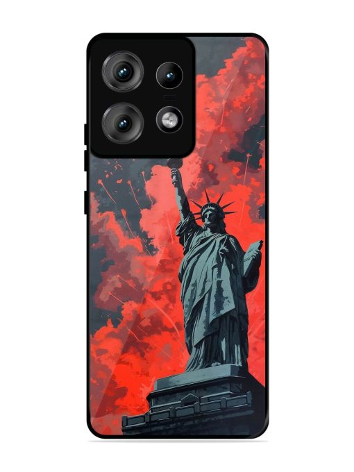 Lady Liberty'S Firework Finale Glossy Soft Edge Case for Motorola Moto Edge 50 Pro (5G) Chachhi