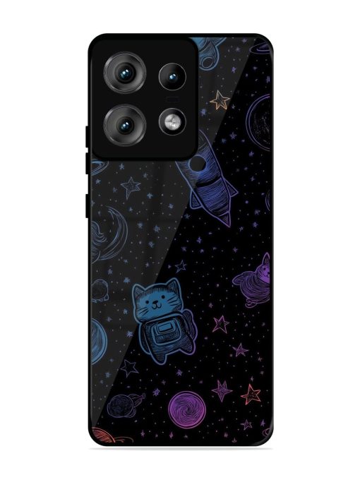 Cosmic Cat Chaos Glossy Soft Edge Case for Motorola Moto Edge 50 Pro (5G) Chachhi