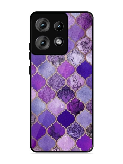 Purple Mosaic Magic Glossy Soft Edge Case for Motorola Moto Edge 50 Pro (5G) Chachhi