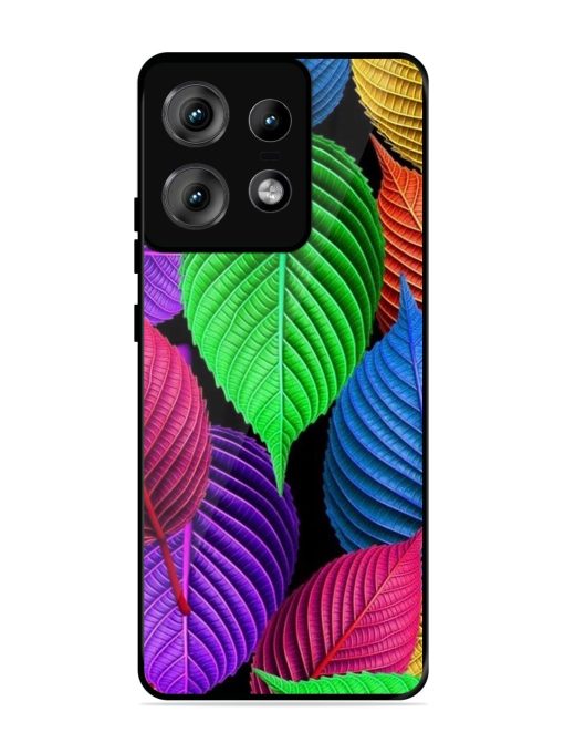 Rainbow Leaf Symphony Glossy Soft Edge Case for Motorola Moto Edge 50 Pro (5G)