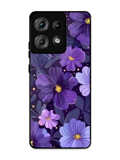 Purple Paradise Glossy Soft Edge Case for Motorola Moto Edge 50 Pro (5G) Chachhi