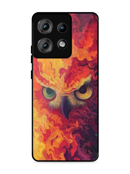 Fiery Owl Glossy Soft Edge Case for Motorola Moto Edge 50 Pro (5G) Chachhi