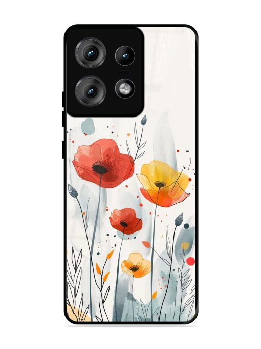 Poppy Fields Glossy Soft Edge Case for Motorola Moto Edge 50 Pro (5G) Chachhi