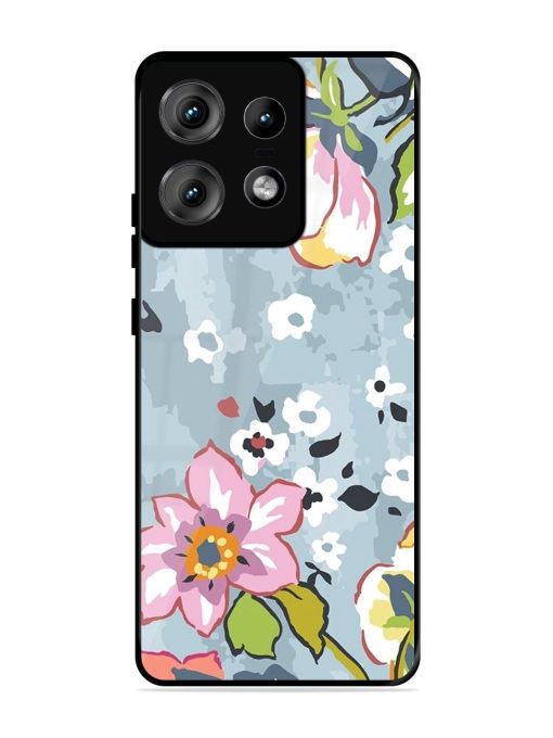 Floral Fantasy Glossy Soft Edge Case for Motorola Moto Edge 50 Pro (5G) Chachhi