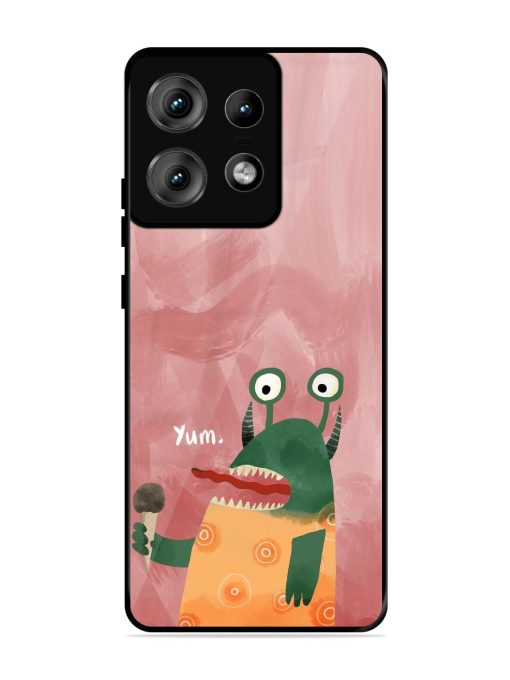 Hungry Monster Glossy Soft Edge Case for Motorola Moto Edge 50 Pro (5G) Chachhi