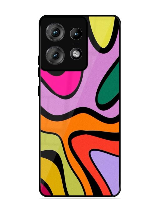 Groovy Swirls Glossy Soft Edge Case for Motorola Moto Edge 50 Pro (5G) Chachhi