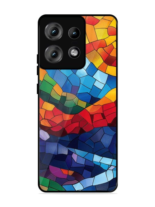 Mosaic Sunset Glossy Soft Edge Case for Motorola Moto Edge 50 Pro (5G) Chachhi