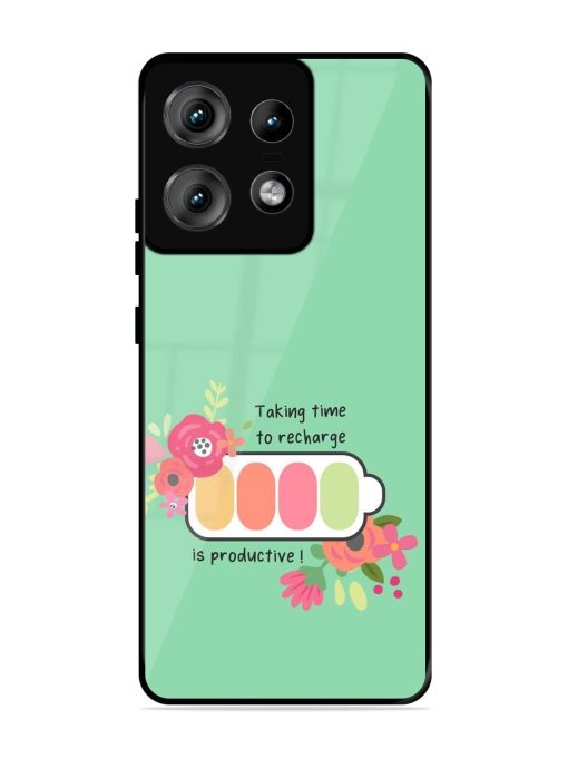 Recharge And Bloom Glossy Soft Edge Case for Motorola Moto Edge 50 Pro (5G) Chachhi