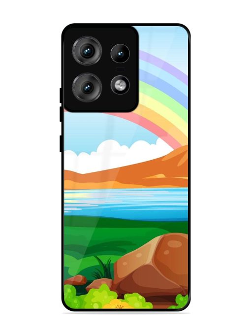 Rainbow Over The Lake Glossy Soft Edge Case for Motorola Moto Edge 50 Pro (5G) Chachhi