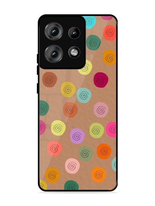 Swirly Dots On Kraft Glossy Soft Edge Case for Motorola Moto Edge 50 Pro (5G) Chachhi