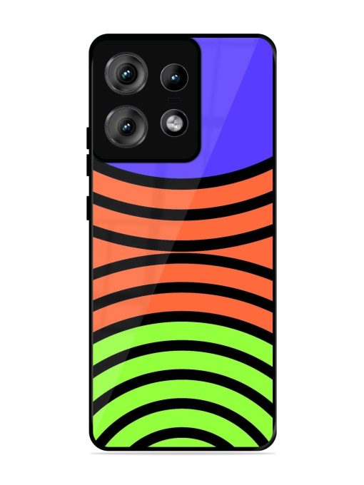 Psychedelic Stripe Symphony Glossy Soft Edge Case for Motorola Moto Edge 50 Pro (5G) Chachhi